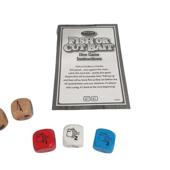 Fish Or Cut Bait Dice Game Family Night Front Porch Classics FLAW - Picture 6 of 6